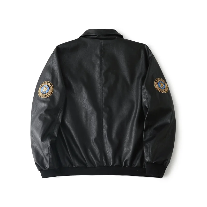 Balenciaga   Simulated PU leather jacket with loose fit | Supeerbuy Spreadsheet