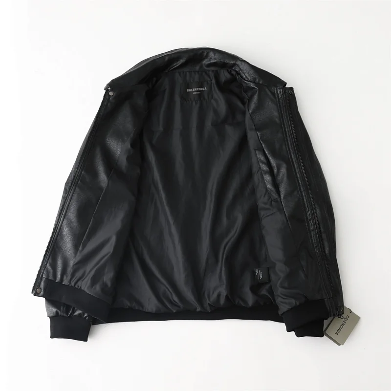 Balenciaga   Simulated PU leather jacket with loose fit | Supeerbuy Spreadsheet