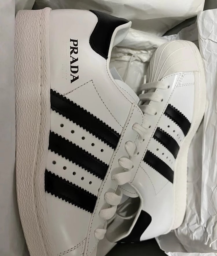 Adidas Shell Head Prada Co branded Board Shoes Sports and Leisure ShoesPRADA x adidas originals SUPE