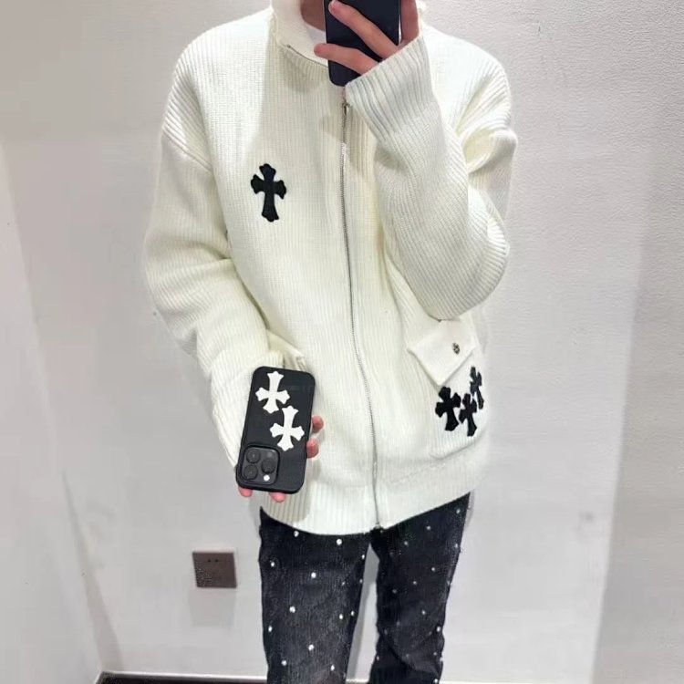 Chrome Hearts cardigan knitted sweater jacket for both men and women | Supeerbuy Spreadsheet