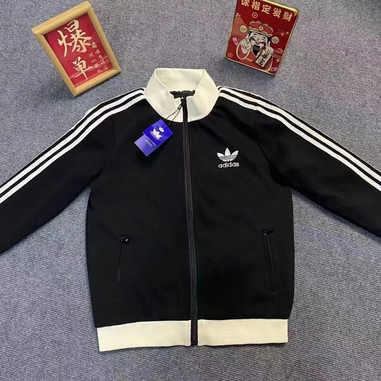 Adidas Clover Jacket Double Zipper Men's and Women's Embroidered Trendy Jacket | Supeerbuy Spreadshe