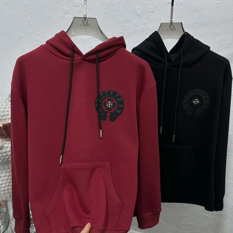 Chrome Hearts hooded sweatshirt, autumn and winter cross long sleeved fleece jacket | Supeerbuy Spre