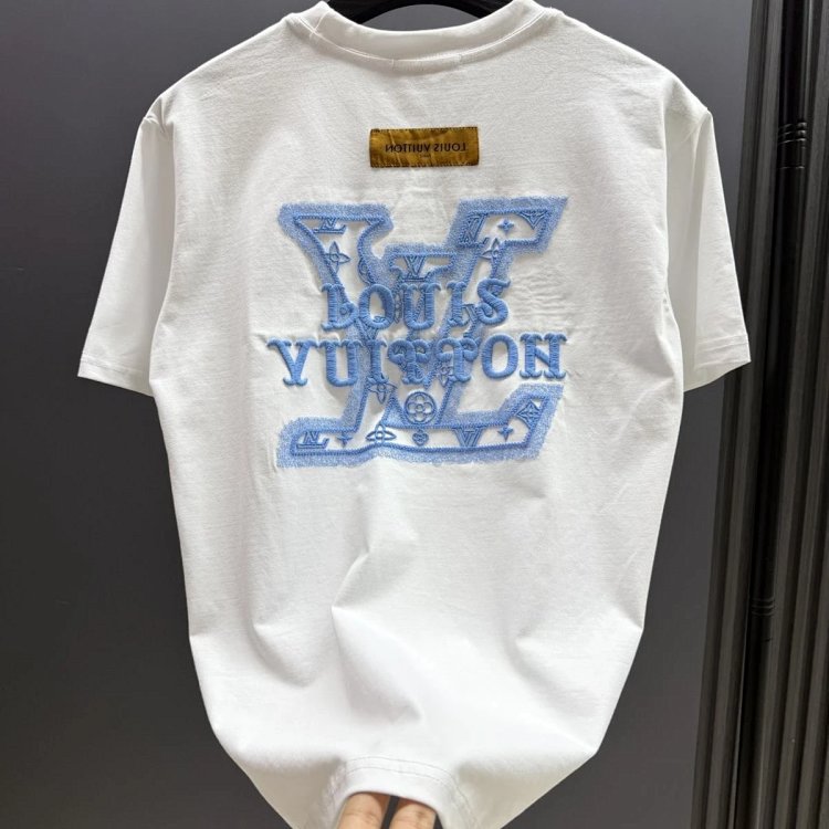 Louis Vuitton short sleeved T-shirt unisex knit top with half sleeves | Supeerbuy Spreadsheet