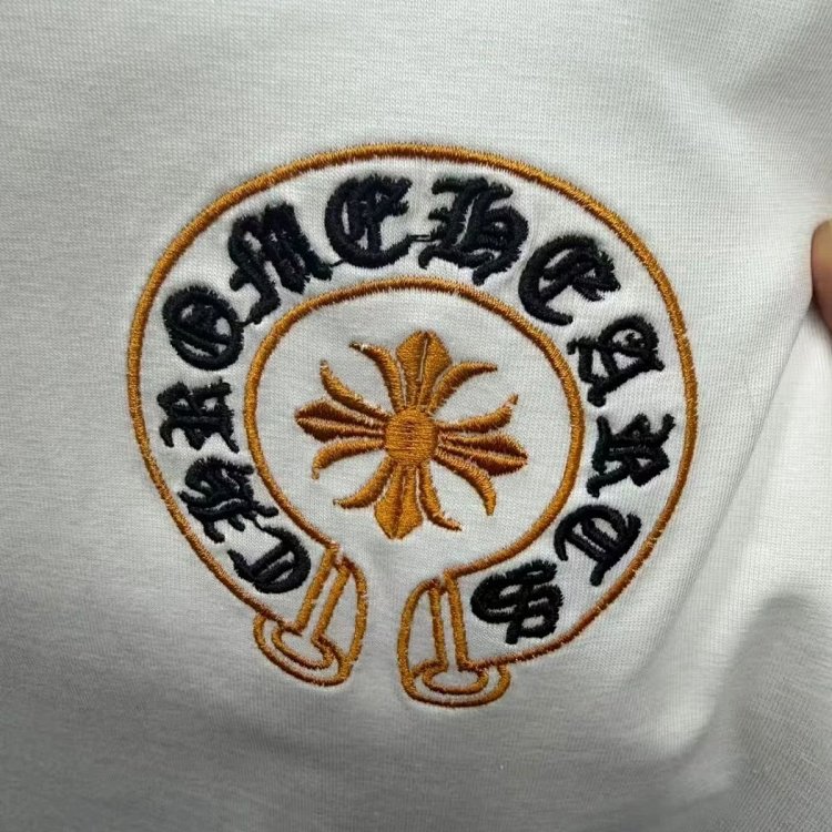 Chrome Hearts Light Luxury Embroidered Short Sleeve T-shirt Black and White Unisex | Supeerbuy Sprea