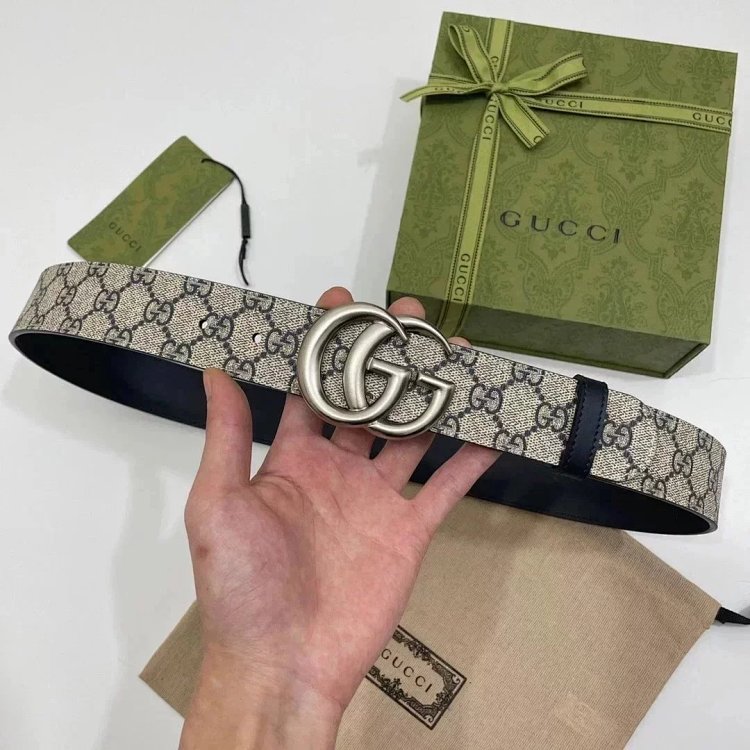 Gucci men's and women's belt PVC distressed calf leather vintage | Supeerbuy Spreadsheet
