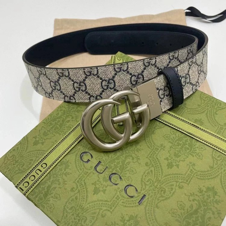 Gucci men's and women's belt PVC distressed calf leather vintage | Supeerbuy Spreadsheet