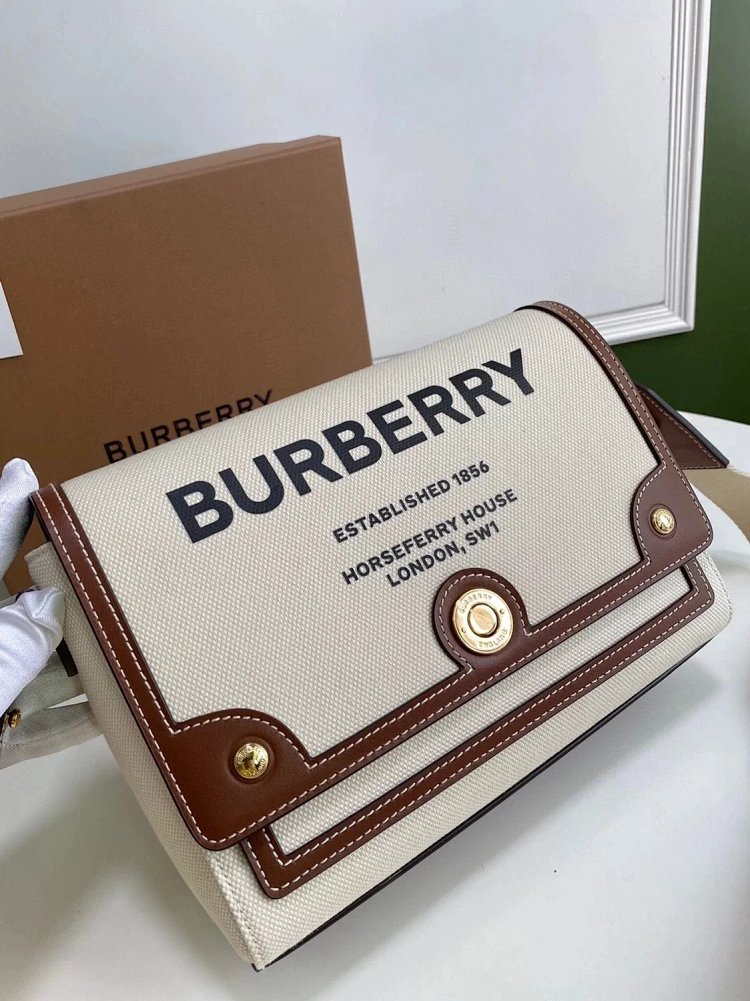 Burberry crossbody bag, single shoulder women's bag, Vintage plaid patchwork leather, Note crossbody