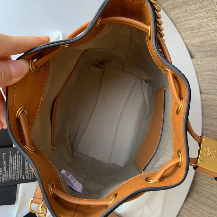 MCM Mini Drawstring Bucket Bag Imported Original Single Handbag Shoulder Bag Crossbody Bag | Supeerb