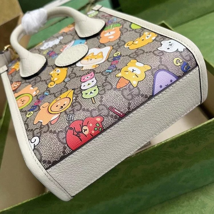 Gucci animal print mini tote bag music score bag crossbody bag shoulder bag unisex 699406 | Supeerbu