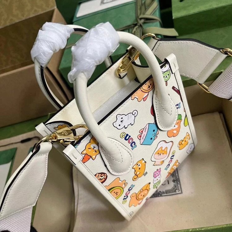 Gucci animal print mini tote bag music score bag crossbody bag shoulder bag unisex 699406 | Supeerbu