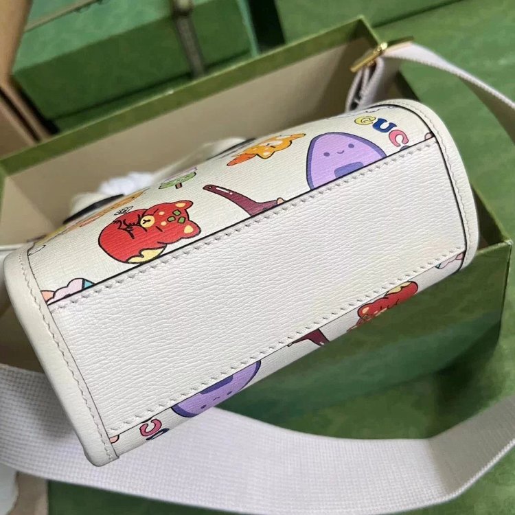 Gucci animal print mini tote bag music score bag crossbody bag shoulder bag unisex 699406 | Supeerbu