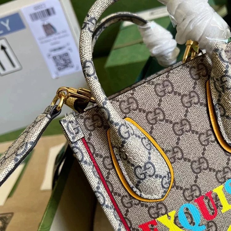 Gucci animal print mini tote bag music score bag crossbody bag shoulder bag unisex 699406 | Supeerbu