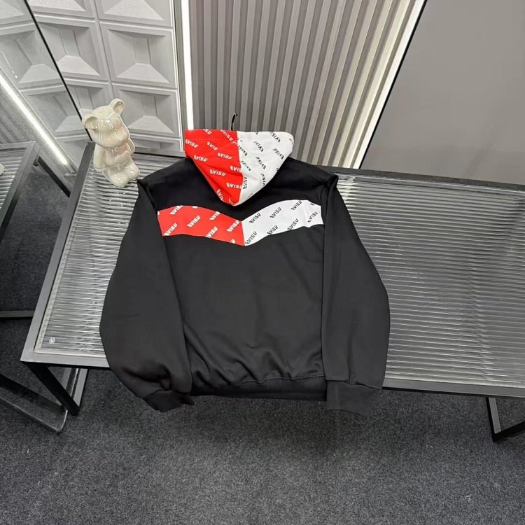 EVISU hooded red and white hoodie | Supeerbuy Spreadsheet