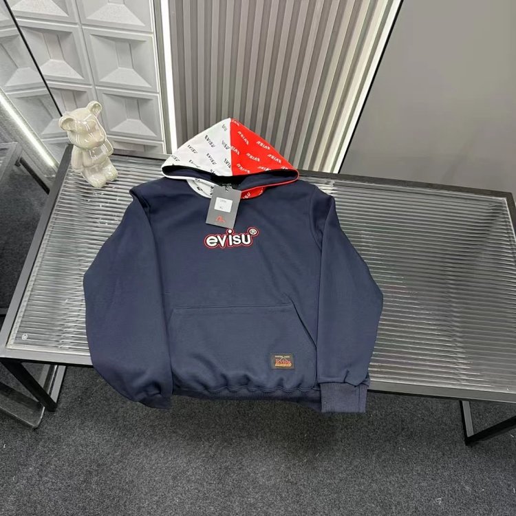 EVISU hooded red and white hoodie | Supeerbuy Spreadsheet
