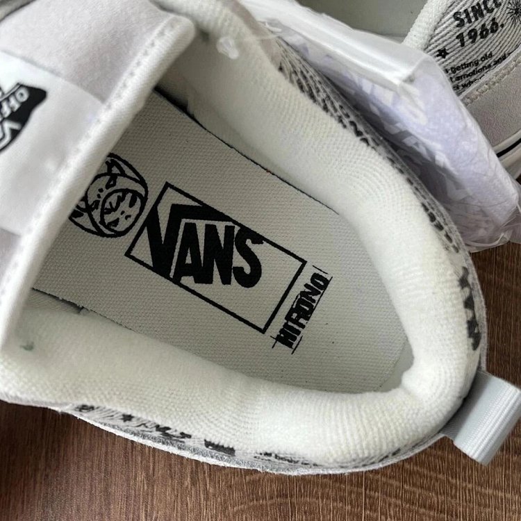 VANS Bubble Matt Ono Co branded Grey White Graffiti Casual Canvas Shoes | Supeerbuy Spreadsheet