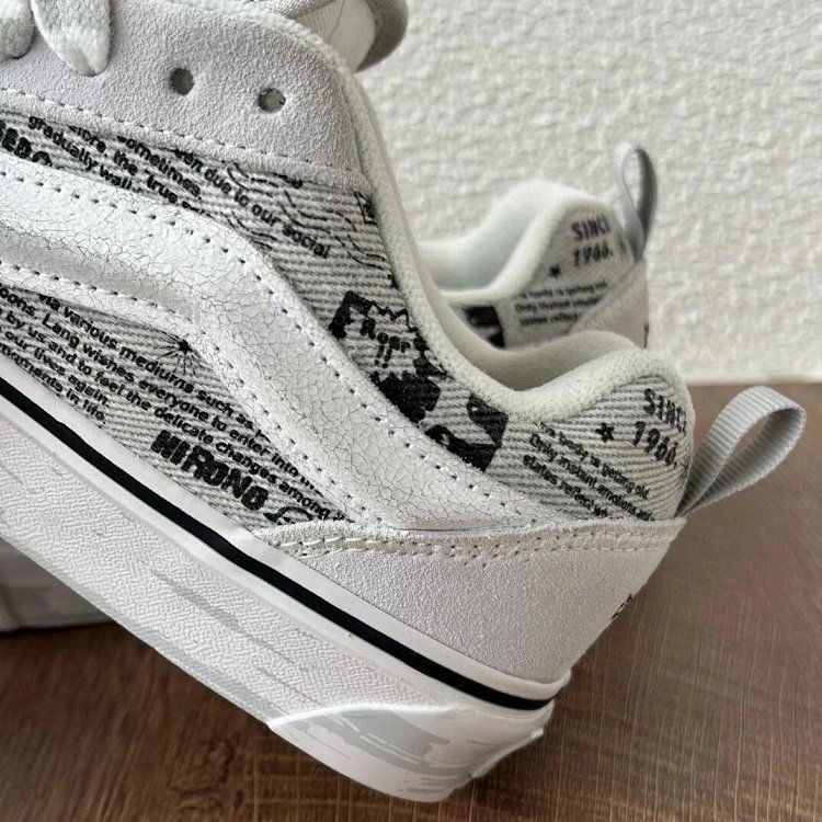 VANS Bubble Matt Ono Co branded Grey White Graffiti Casual Canvas Shoes | Supeerbuy Spreadsheet