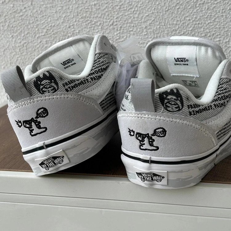 VANS Bubble Matt Ono Co branded Grey White Graffiti Casual Canvas Shoes | Supeerbuy Spreadsheet