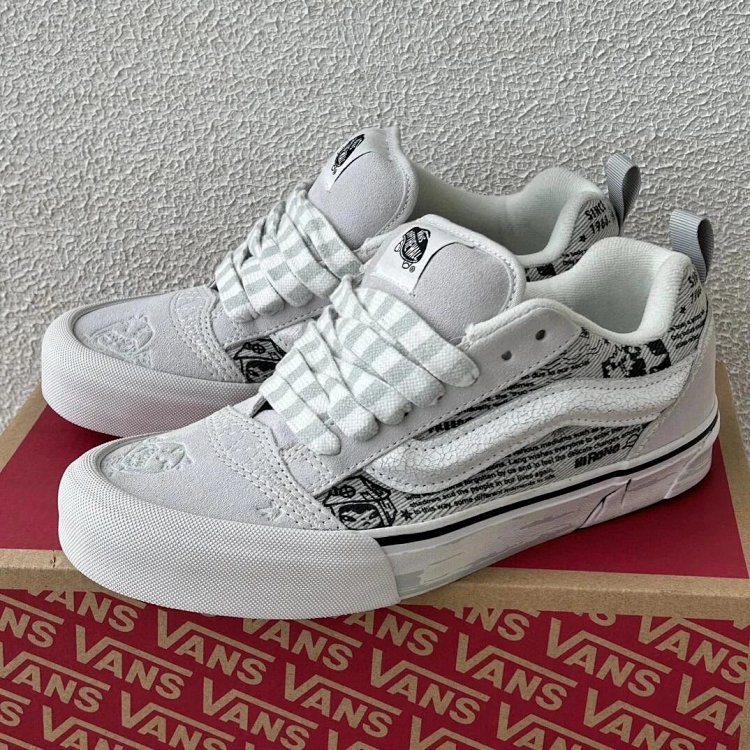 VANS Bubble Matt Ono Co branded Grey White Graffiti Casual Canvas Shoes | Supeerbuy Spreadsheet