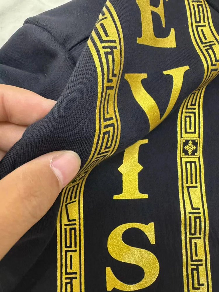 EVISU  Black gold hooded heavyweight hoodie | Supeerbuy Spreadsheet