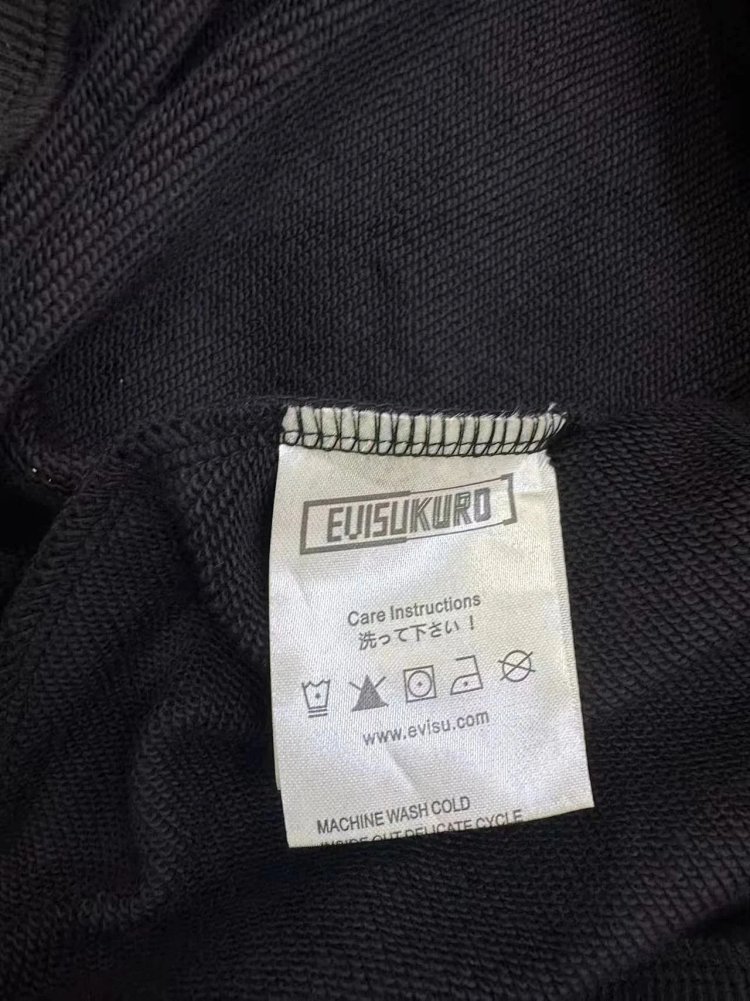 EVISU  Black gold hooded heavyweight hoodie | Supeerbuy Spreadsheet