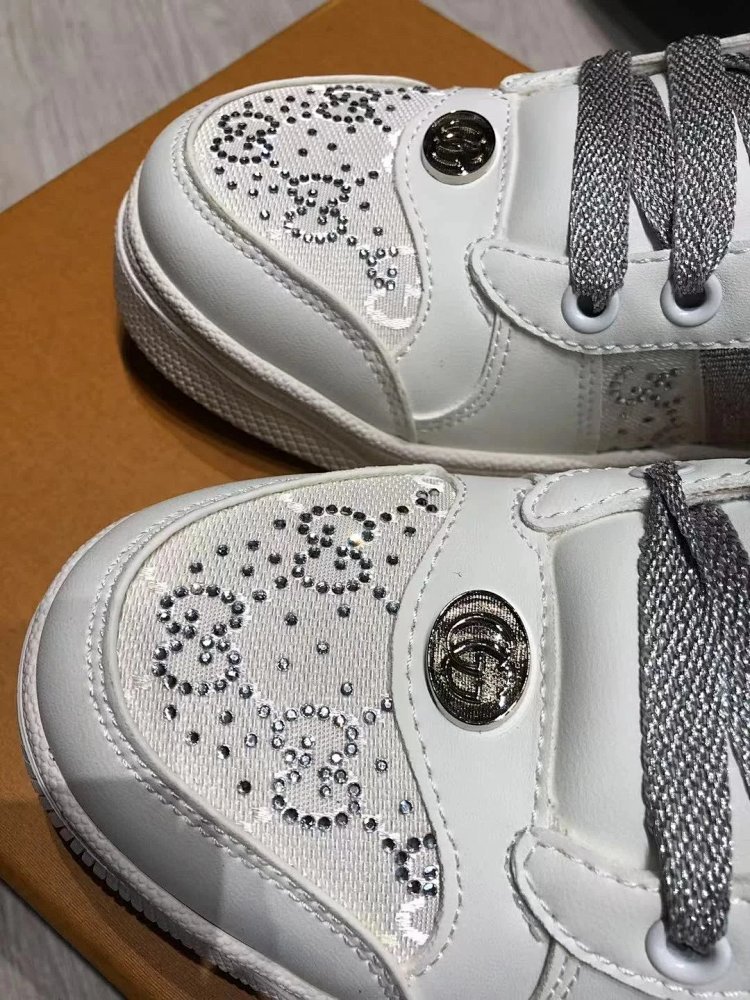 GUCCI dirty shoes, white rhinestone style fashionable board shoes | Supeerbuy Spreadsheet