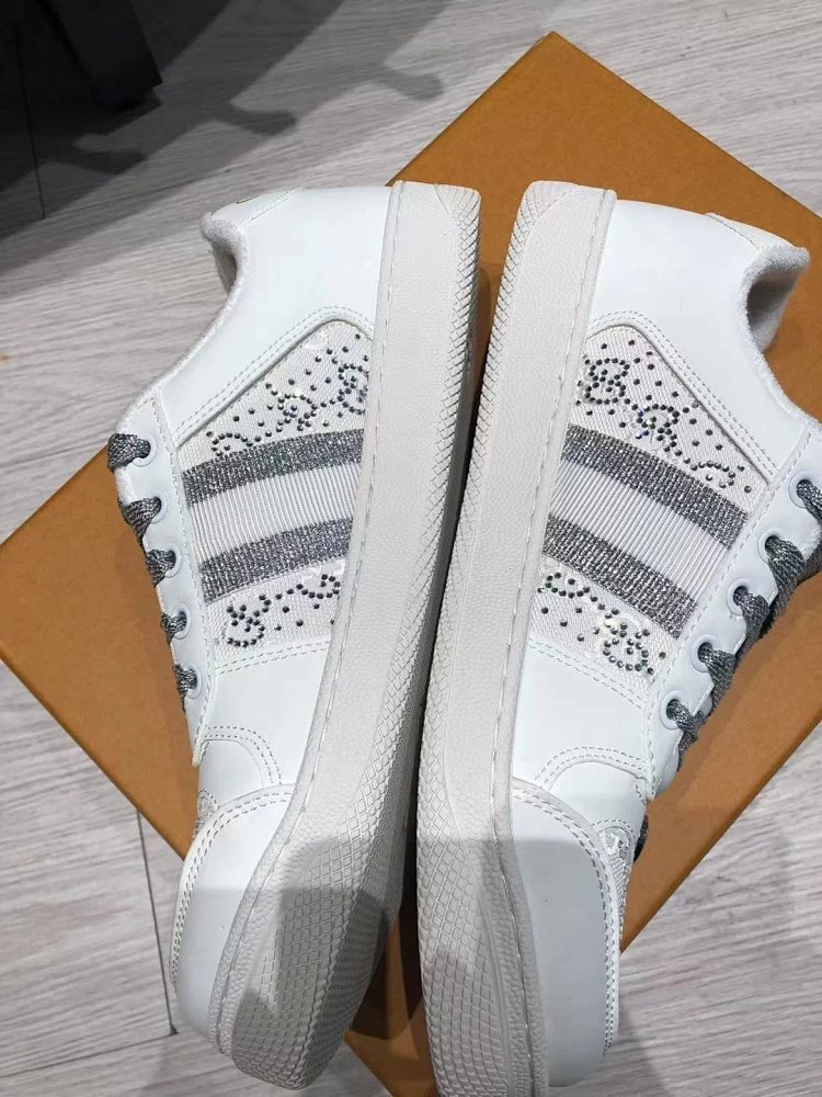 GUCCI dirty shoes, white rhinestone style fashionable board shoes | Supeerbuy Spreadsheet