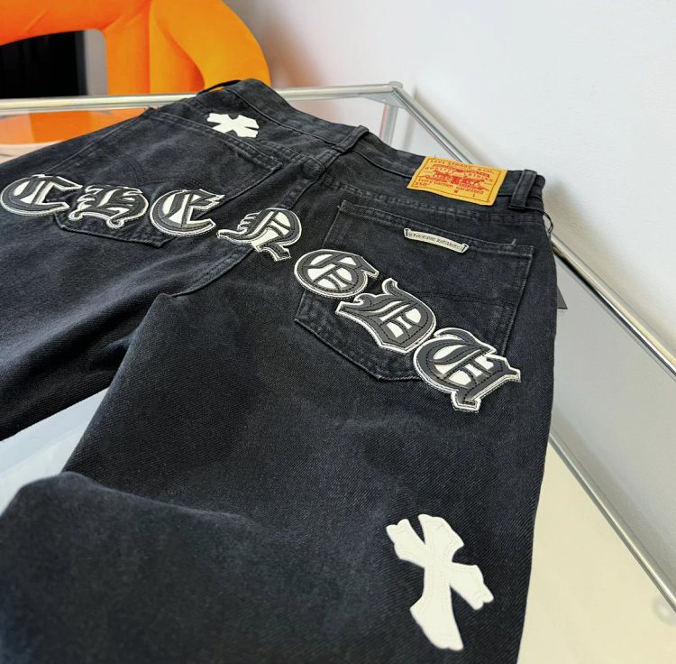 Chrome Hearts  High Street American Limited Loose Trendy Brand Washed Pants | Supeerbuy Spreadsheet