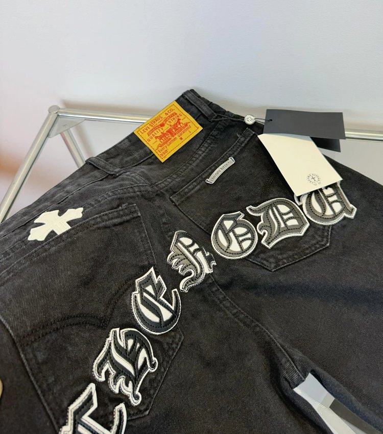 Chrome Hearts  High Street American Limited Loose Trendy Brand Washed Pants | Supeerbuy Spreadsheet