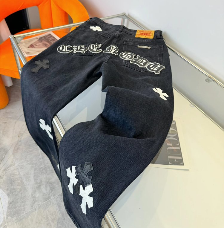 Chrome Hearts  High Street American Limited Loose Trendy Brand Washed Pants | Supeerbuy Spreadsheet