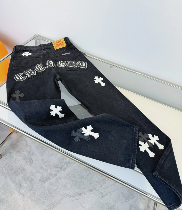 Chrome Hearts  High Street American Limited Loose Trendy Brand Washed Pants | Supeerbuy Spreadsheet