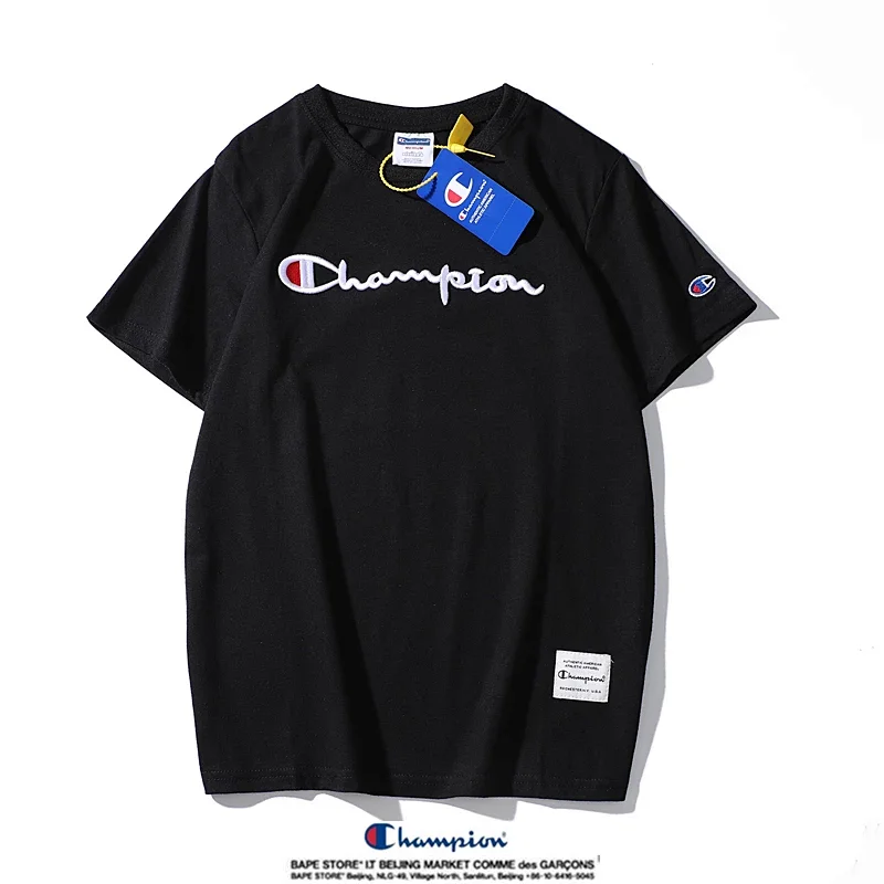 Champion Simple 3D Embroidered Cotton Short sleeved T-shirt | Supeerbuy Spreadsheet