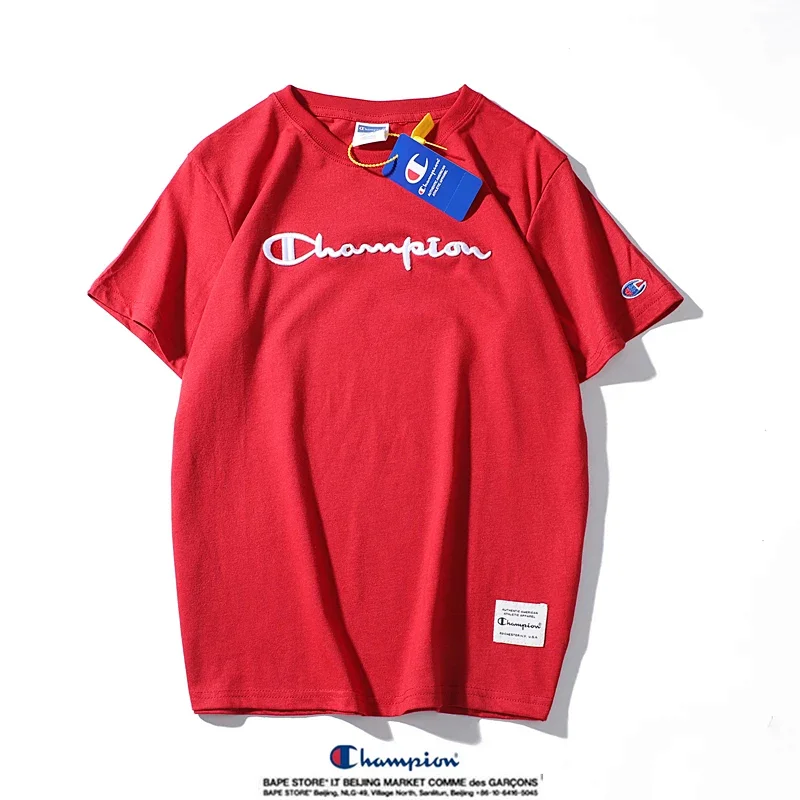 Champion Simple 3D Embroidered Cotton Short sleeved T-shirt | Supeerbuy Spreadsheet