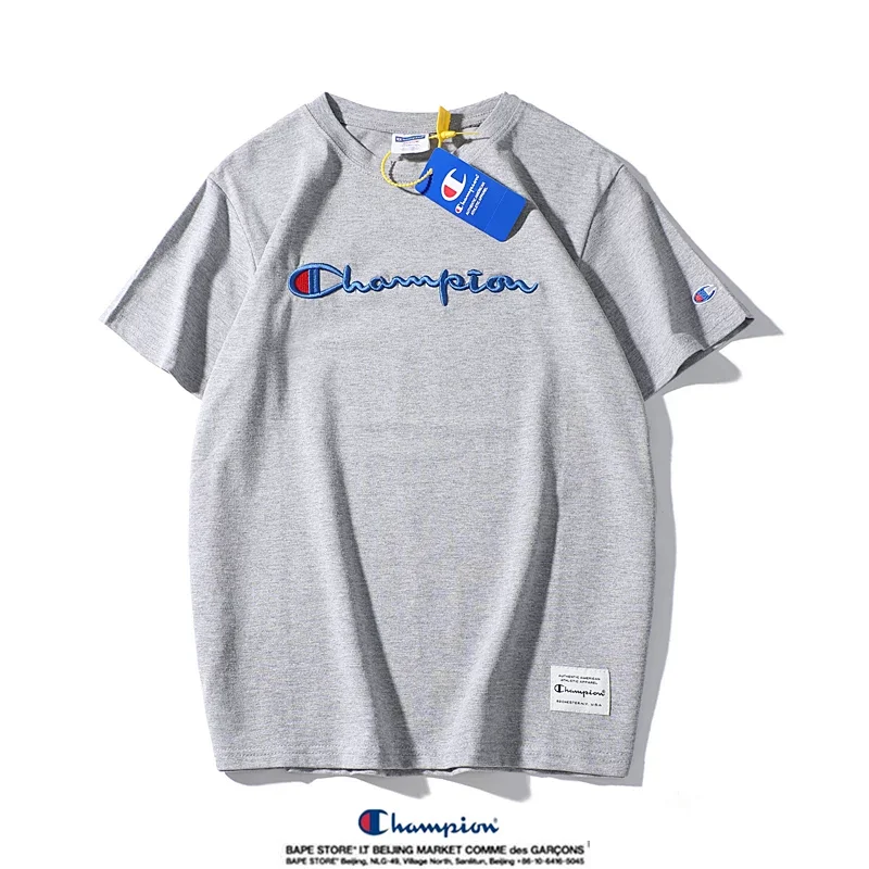 Champion Simple 3D Embroidered Cotton Short sleeved T-shirt | Supeerbuy Spreadsheet