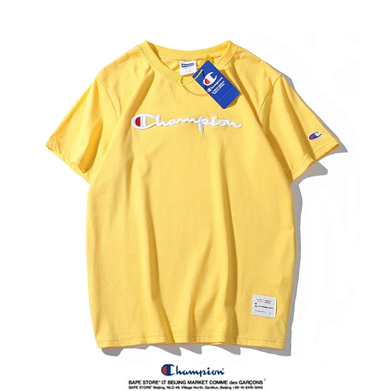 Champion Simple 3D Embroidered Cotton Short sleeved T-shirt | Supeerbuy Spreadsheet