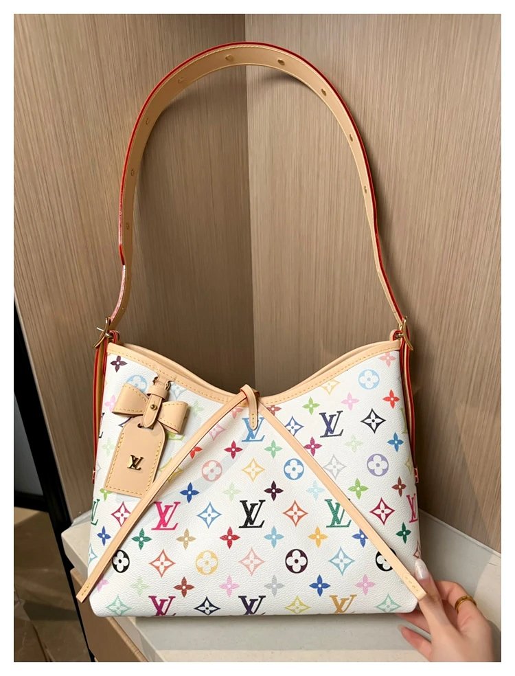 Louis Vuitton white tri colored CarryAll handbag | Supeerbuy Spreadsheet
