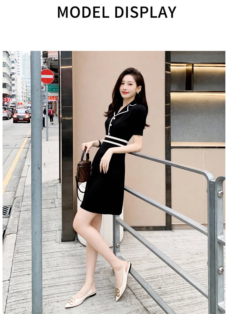 Summer Ice Silk Knitted French Dress | Supeerbuy Spreadsheet