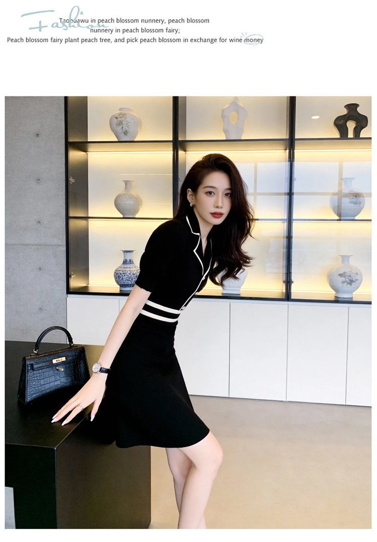 Summer Ice Silk Knitted French Dress | Supeerbuy Spreadsheet