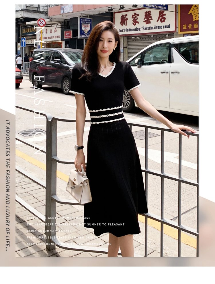 Summer new French Hepburn style small black dress | Supeerbuy Spreadsheet