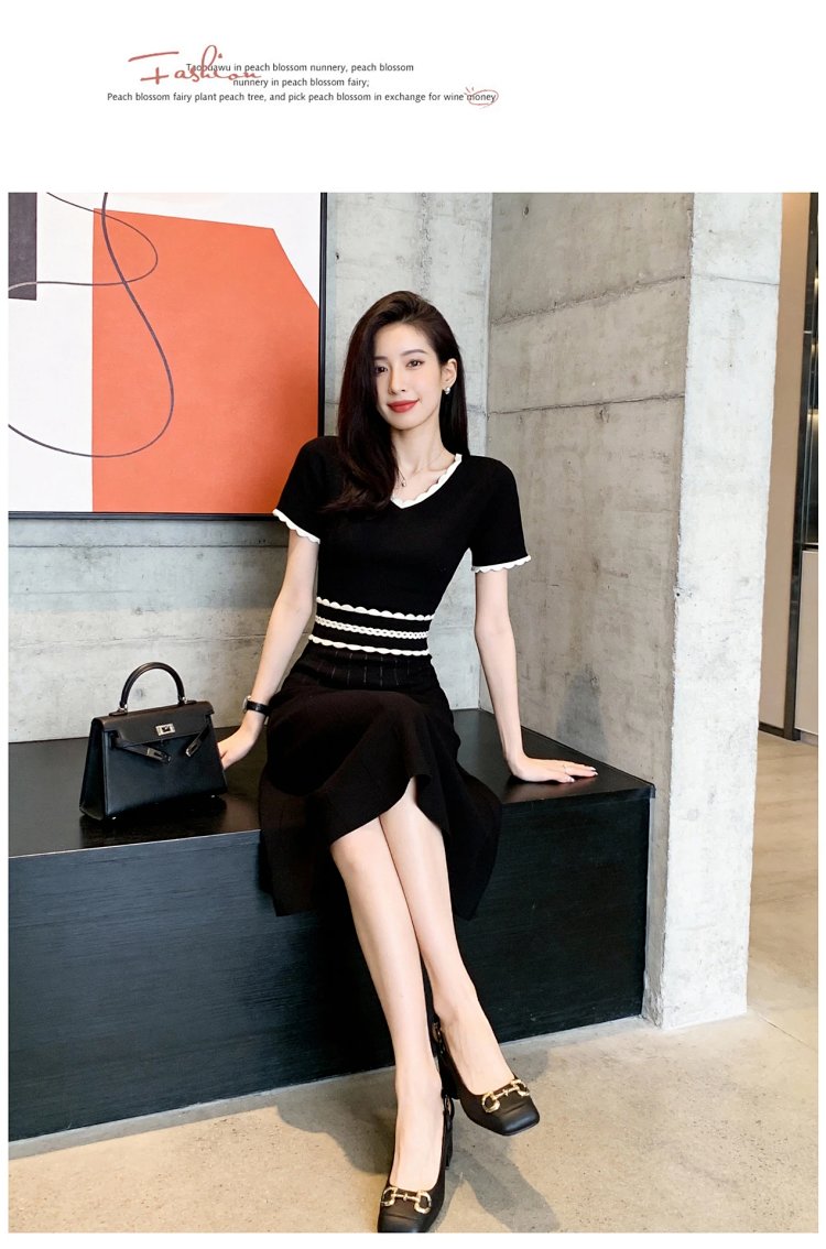 Summer new French Hepburn style small black dress | Supeerbuy Spreadsheet