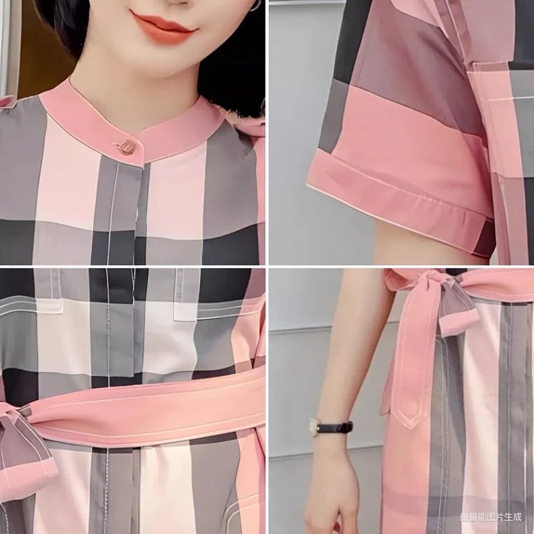 Burberry  British style casual mid length shirt skirt with floral patterns | Supeerbuy Spreadsheet